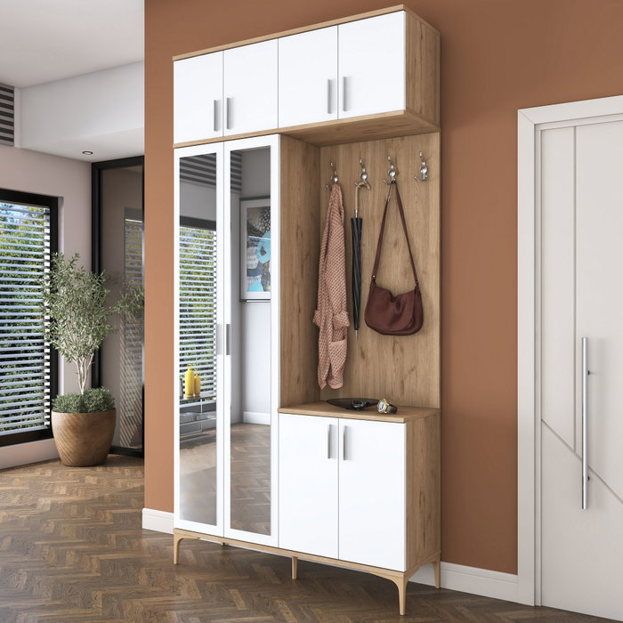Hanah Home Soporte de Entrada EA153 - 4633 Nogal y Blanco
